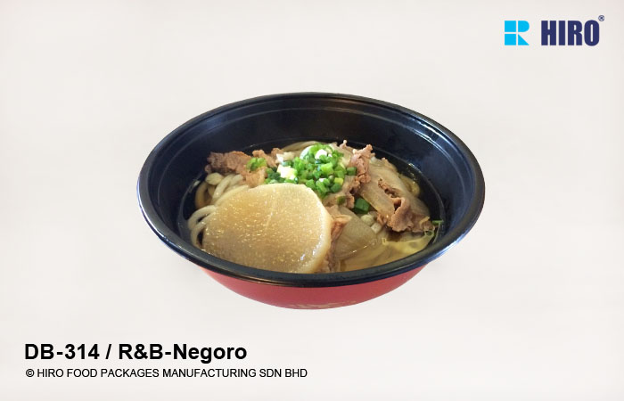 Donburi bowl DB-314 R&B-Negoro with food