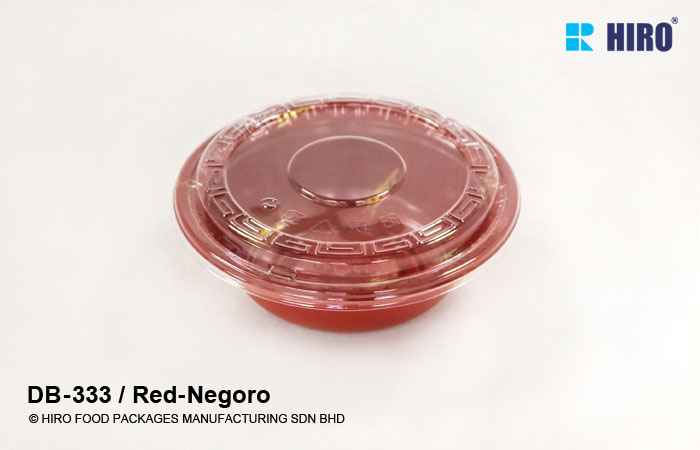 Donburi bowl DB-333 Red-Negoro lid