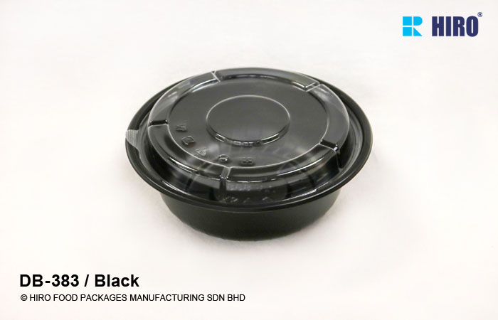 Donburi bowl DB-383 Black with lid