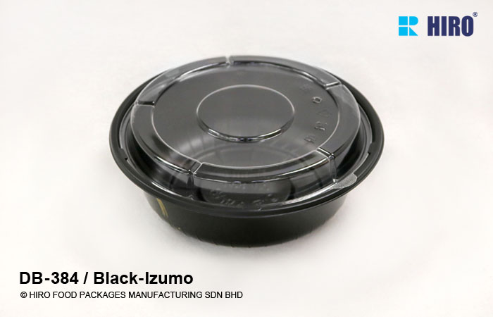 Donburi bowl DB-384 Black-Izumo lid
