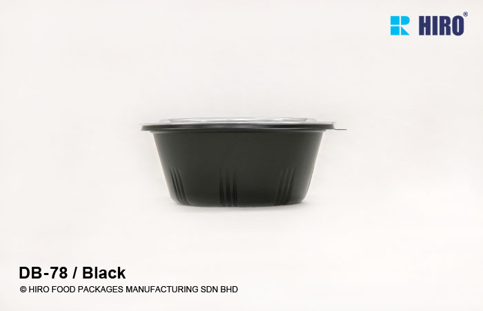 Disposable soup cup DB-78 Black lid side