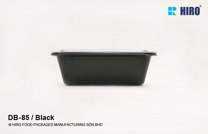 Square donburi DB-85 Black lid side