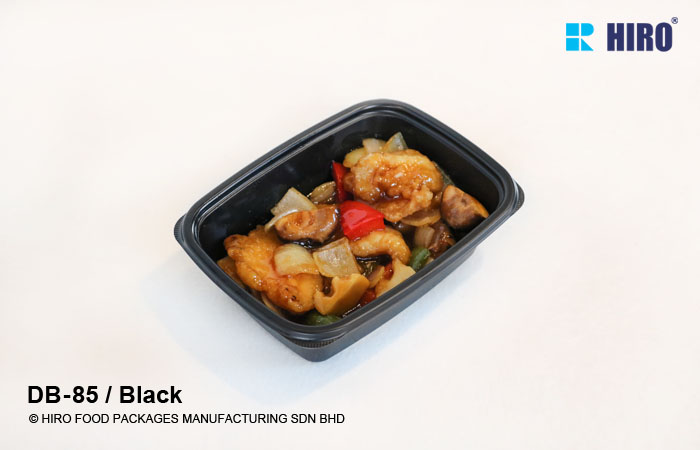 Square donburi DB-85 Black food