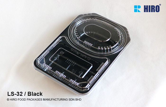 Lunch Box LS-32 Black with lid