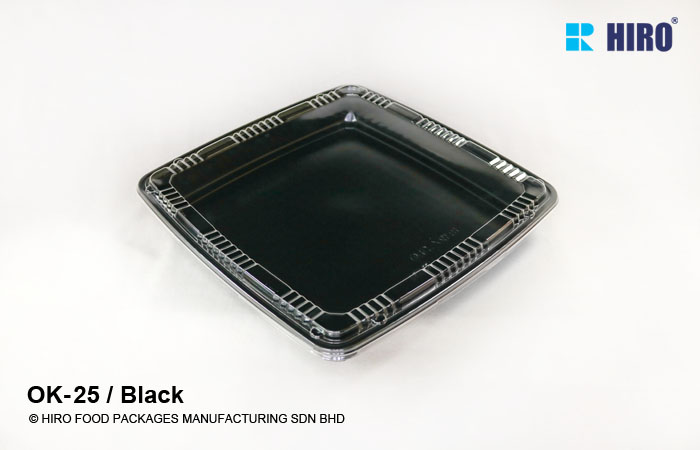 Sushi Platter OK-25 Black with lid