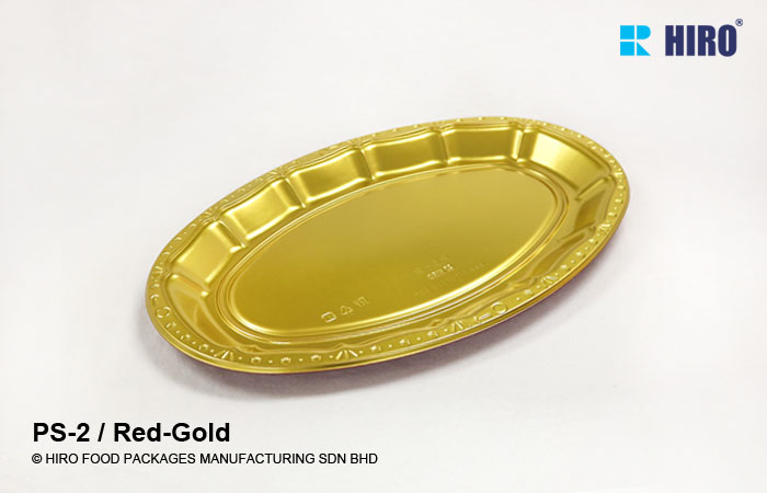 Hors d'oeuvre platter PS-2 Red-Gold