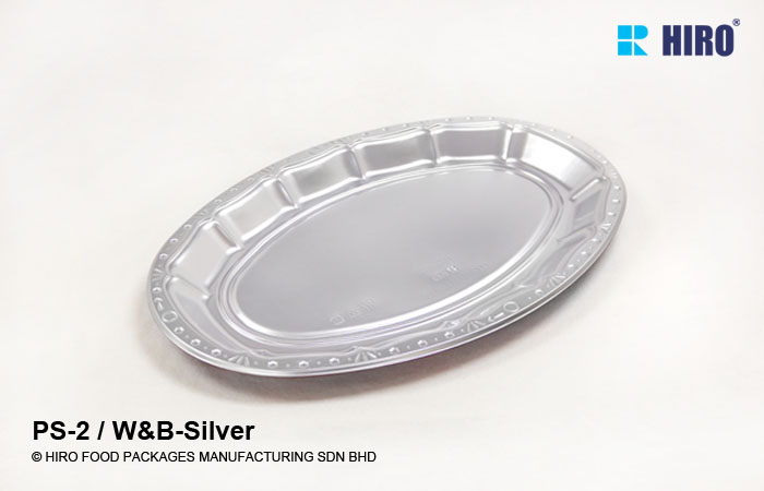 Hors d'oeuvre platter PS-2 W&B-Silver