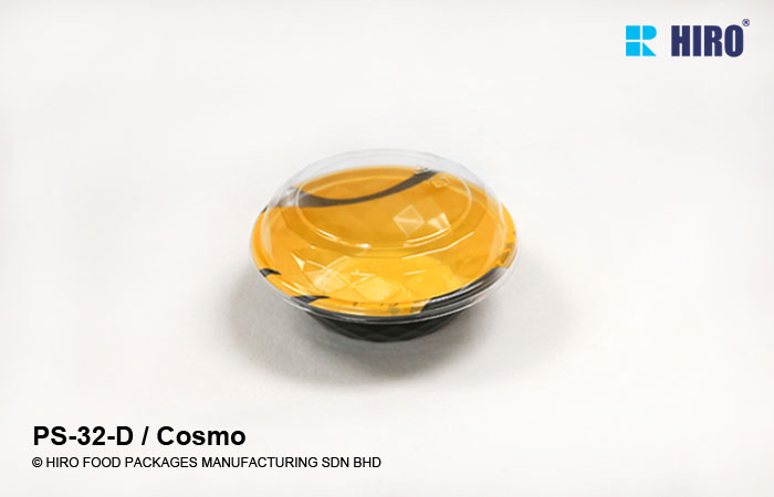 Round Diamond shape food container PS-32-D Cosmo lid