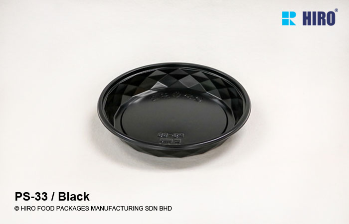 Round Diamond shape food container PS-33 Black