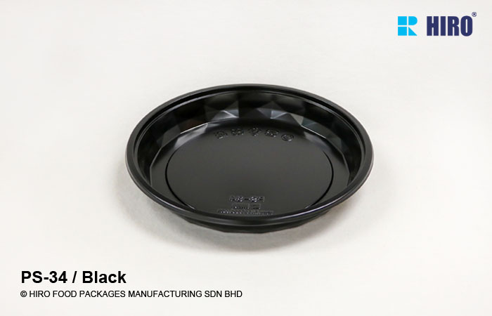Round Diamond shape food container PS-34 Black
