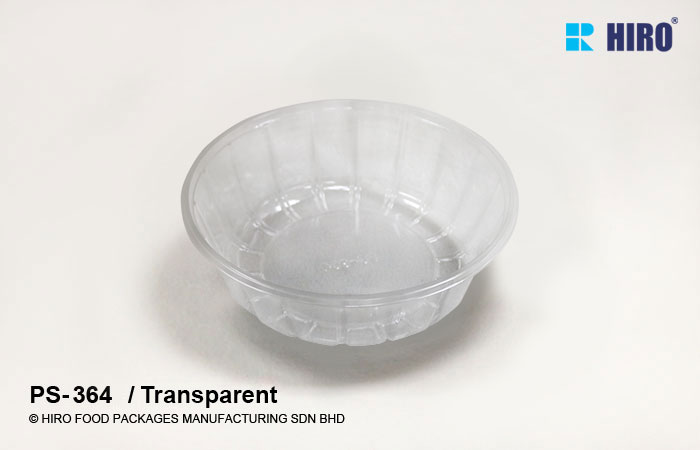 Round Diamond shape food container PS-364 Transparent