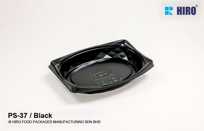 Round Diamond shape food container PS-37 Black