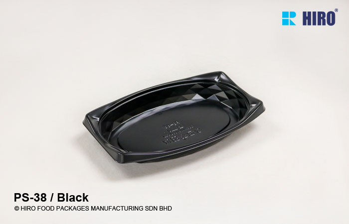 Round Diamond shape food container PS-38 Black