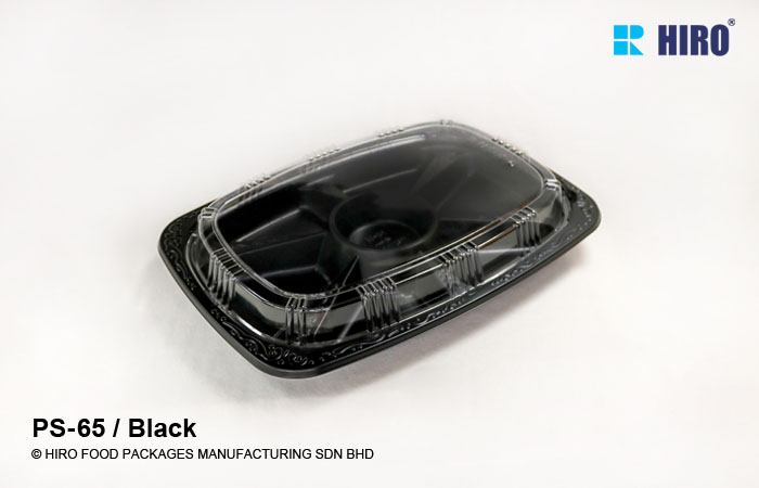 Hors d'oeuvre platter PS-65 Black with lid