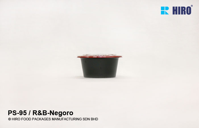 Sauces cup PS-95 R&B-Negoro with lid side