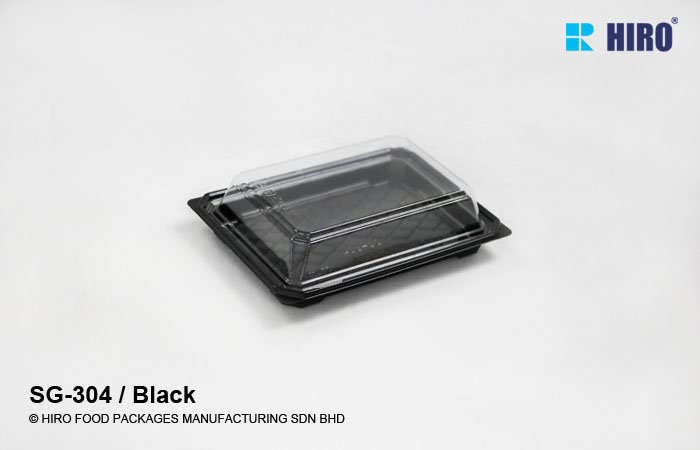 Sushi Tray SG-304 Black with lid