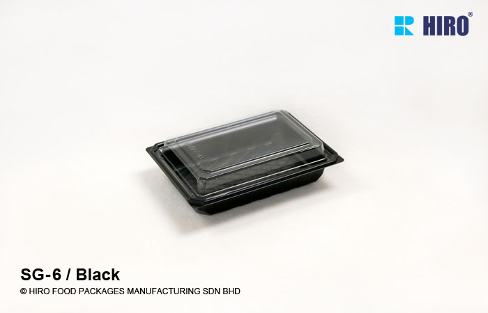 Sushi Tray SG-6 Black with lid