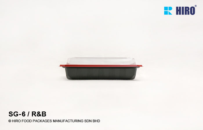 Sushi Tray SG-6 R&B with lid side
