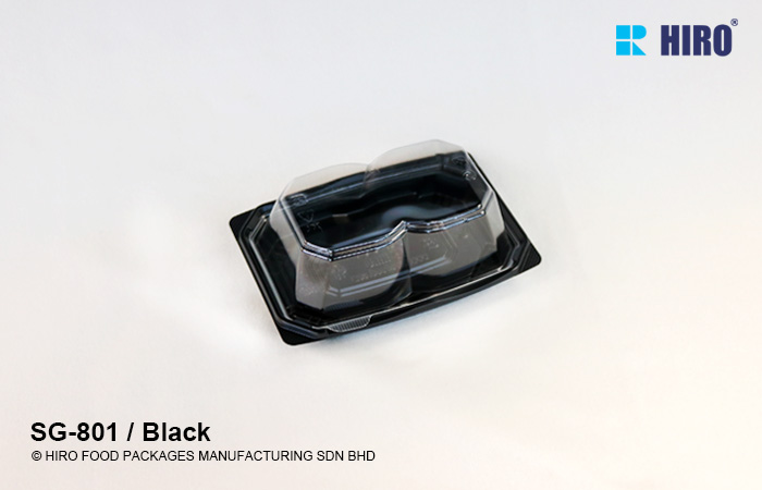 Sushi Tray SG-801 Black with lid