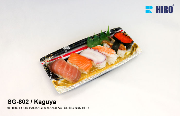 Sushi Tray SG-802 Kaguya with food
