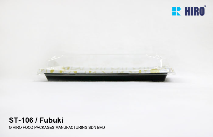 Sushi tray ST-106 Fubuki with lid side