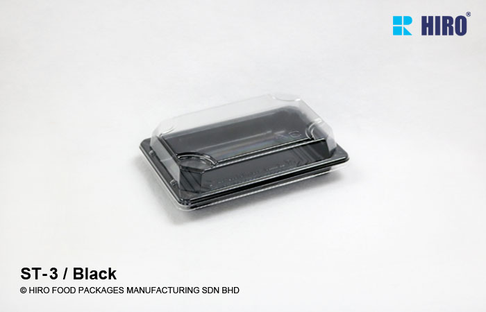 Sushi Tray ST-3 Black with lid