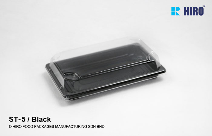 Sushi Tray ST-5 Black with lid
